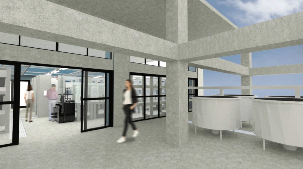 Fish tank rack system 3D view