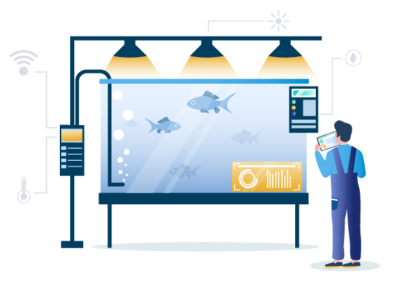 LXA_datatech fish tank monitoring illustration