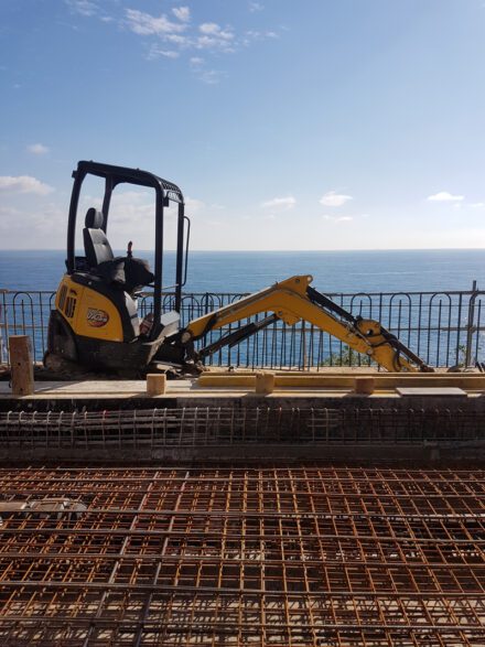 open-air pool for turtles construction - oceanographic museum Monaco
